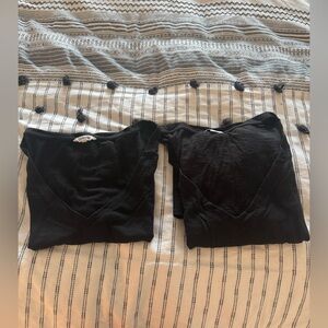 BUNDLE set of 2 Splendid black tshirts size L